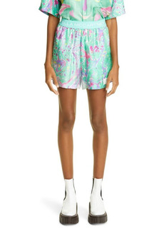 Stella McCartney x Myfawnwy Unisex Shared 3 Timothy Marble Print Silk Shorts in Multicolor at Nordstrom