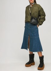 Stella McCartney Stretch Cotton Denim Midi Skirt