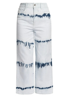 Stella McCartney Striped Tie-Dye High-Rise Jeans