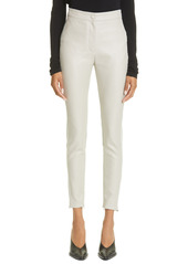 Stella McCartney Kelly Faux Leather & Knit Skinny Pants in Clay at Nordstrom