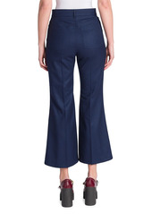 Stella McCartney Wool Flannel Cropped Flared Trousers