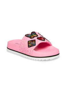Steve Madden Little Girls Glitter Foot Bed Sandals