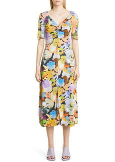 Stine Goya Jose Floral Ruched Dress in Airbrush At Night at Nordstrom