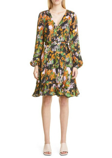 Stine Goya Rania Floral Long Sleeve Wrap Dress in Artist Canvas At Night at Nordstrom