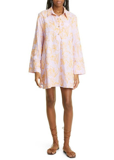 Stine Goya Women's Khadidja Long Sleeve Embroidered Shirtdress in 2012 The Life Of A Tulip Lilac at Nordstrom
