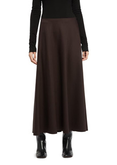 The Row Kaddu Virgin Wool Blend Skirt in Dark Brown at Nordstrom