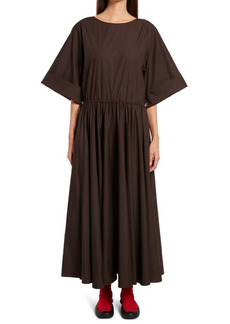 The Row Kion Cotton Maxi Dress in Dark Brown at Nordstrom