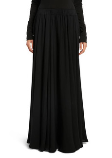 The Row Pova Gathered Stretch Silk Skirt in Black at Nordstrom