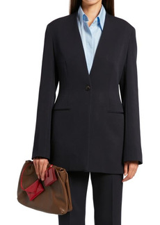 The Row Roleen Wool Blend Twill Blazer in Navy at Nordstrom
