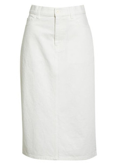 The Row Tima Cotton Denim Skirt in White at Nordstrom
