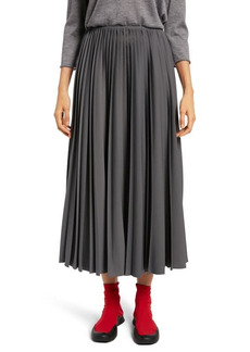 The Row Vinsky Pleated High Waist A-Line Skirt in Concrete at Nordstrom