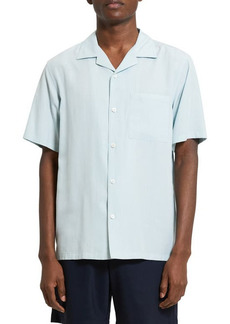 Theory Noll Short Sleeve Button-Up Camp Shirt in Stratus - Apf at Nordstrom
