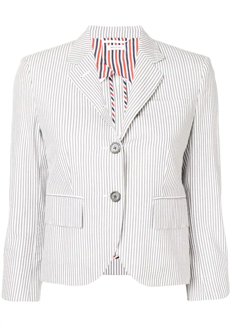 Thom Browne vertical-stripe single-breasted blazer