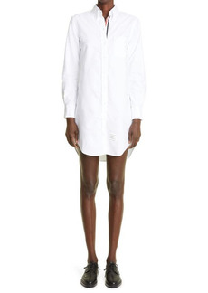 Thom Browne Long Sleeve Oxford Shirtdress in White at Nordstrom