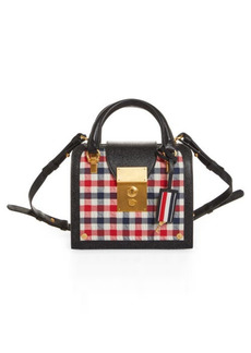 Thom Browne Mini Mrs. Thom Wool & Leather Crossbody Bag in Red White Blue at Nordstrom