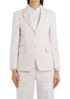 Thom Browne Single Vent Cotton Twill Blazer in Light Pink at Nordstrom