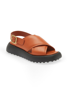 Tod's Cross Strap Wedge Sandal in Dattero at Nordstrom