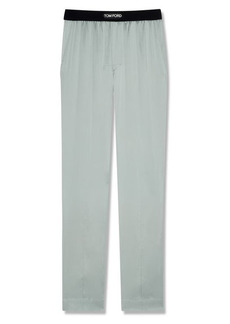 Tom Ford Stretch Silk Pajama Pants in Seafoam at Nordstrom