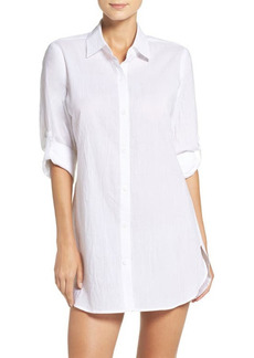 Tommy Bahama Boyfriend Shirt Cover-Up in White at Nordstrom