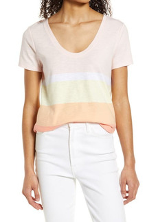 Tommy Bahama Women's Ashby Isles Sunset Stripe T-Shirt in Powder Blush at Nordstrom