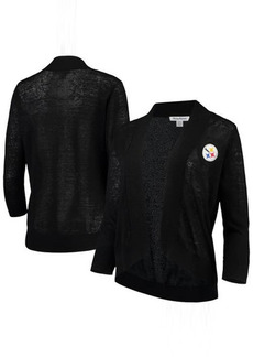 Women's Tommy Bahama Black Pittsburgh Steelers Lea Open Cardigan at Nordstrom