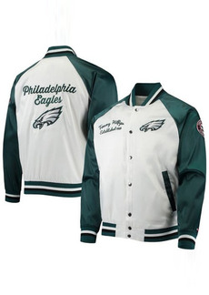 Men's Tommy Hilfiger White/Midnight Green Philadelphia Eagles The Varsity Raglan Full-Snap Jacket at Nordstrom