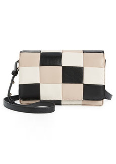 Topshop Patchwork Faux Leather Crossbody Bag in Tan at Nordstrom