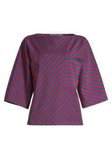 Tory Burch Diagonal-Striped T-Shirt