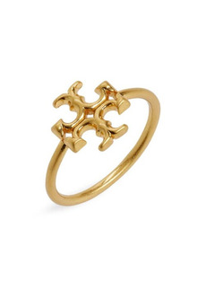 Tory Burch Kira Logo Ring in Rolled Brass at Nordstrom