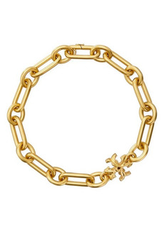 Tory Burch Roxanne Chain Statement Necklace in Rolled Tory Gold at Nordstrom