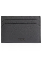 Tumi Leather Money Clip Card Case in Grey Texture at Nordstrom