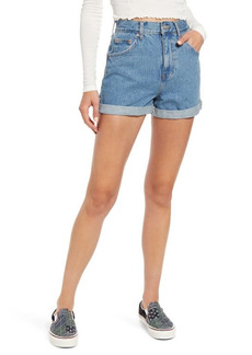 Urban Outfitters Exclusives BDG Urban Outfitters Roll Hem Mom Shorts in Dark Vintage at Nordstrom