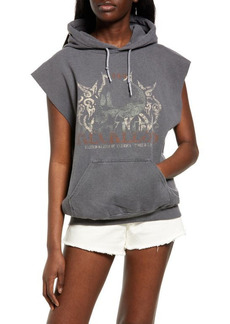 Urban Outfitters Exclusives BDG Urban Outfitters Women's Reckless Sleeveless Graphic Hoodie in Charcoal at Nordstrom