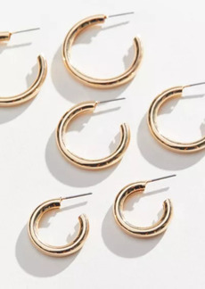 Urban Outfitters Exclusives Hollow Hoop Earring Set