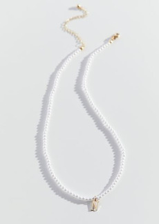 Urban Outfitters Exclusives Pearl Initial Charm Necklace