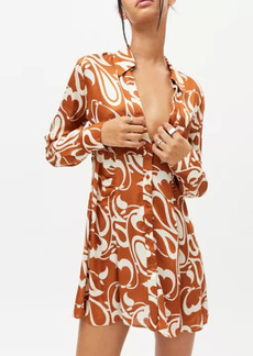 Urban Outfitters Exclusives UO Renee Printed Button-Down Shirt Dress
