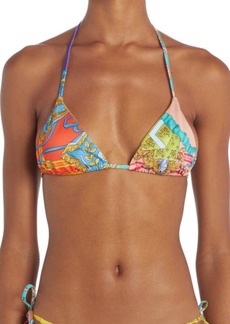 Versace First Line Versace Royal Rebellion Triangle Bikini Top in Multicolor at Nordstrom