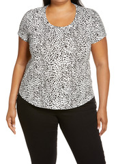 Vince Camuto Animal Print T-Shirt in New Ivory at Nordstrom