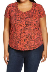 Vince Camuto Animal Print T-Shirt in Passion Fruit at Nordstrom