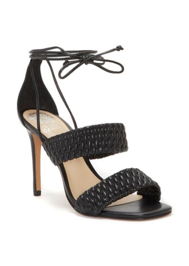 Vince Camuto Antilique Strappy Sandal in Black Baby Sheep at Nordstrom