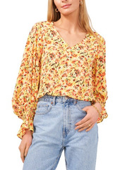 Vince Camuto Balloon Sleeve Blouse in Yellow at Nordstrom