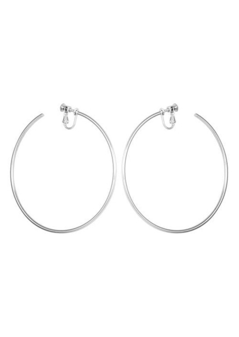 Vince Camuto Clip-On Hoop Earrings in Silver at Nordstrom