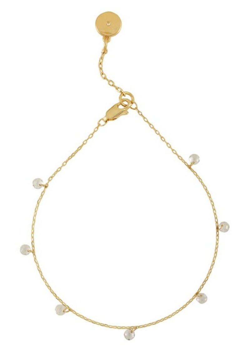Vince Camuto Cubic Zirconia Charm Anklet in Gold at Nordstrom