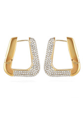 Vince Camuto Cubist Pave Trapezoid Huggie Hoop Earrings in Gold/Crystal at Nordstrom