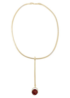 Vince Camuto Drop Necklace in Gold Tone/Red at Nordstrom