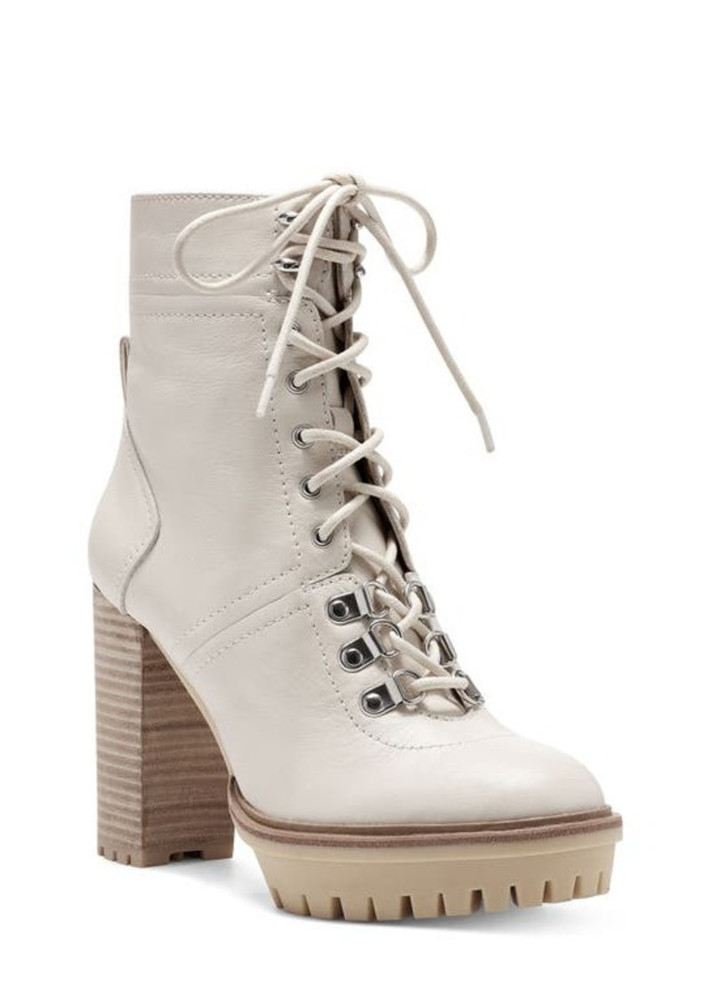Vince Camuto Emebrila Lace-Up Boot in Light Cream at Nordstrom