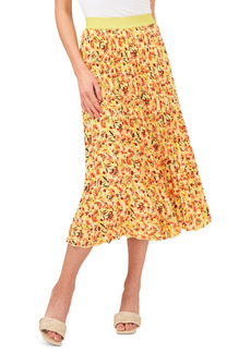 Vince Camuto Floral-Print Pleated Midi Skirt
