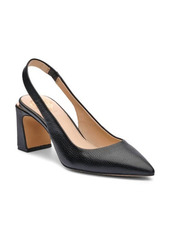 Vince Camuto Hamden Slingback Pointed Toe Pump in Brown Large Scale Croc at Nordstrom