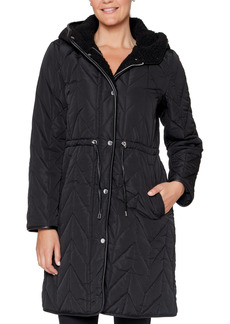Vince Camuto Women's Hooded Quilted Coat, Created for Macy's