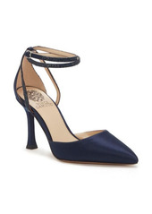 Vince Camuto Ketrinda Ankle Strap Pump in Inkwell Satin at Nordstrom
